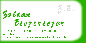 zoltan bisztriczer business card